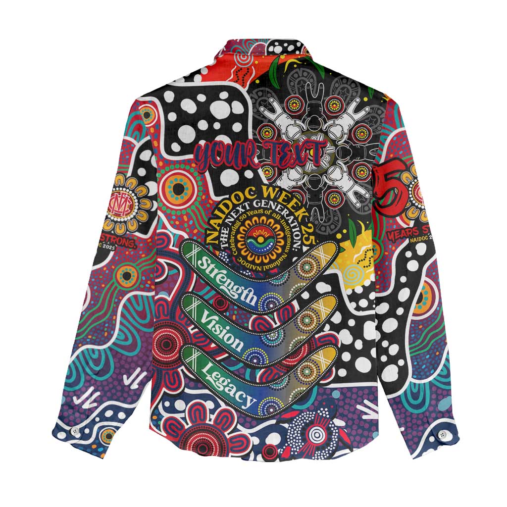 Personalised Demons AFL Celebrating 50 Years of Naidoc Women Casual Shirt NAIDOC Week 2025 Aboriginal