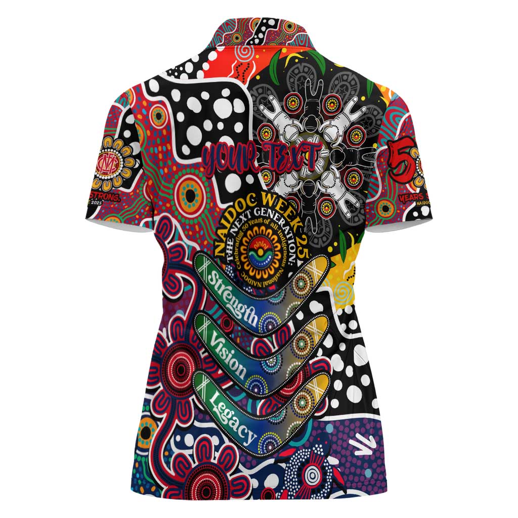 Personalised Demons AFL Celebrating 50 Years of Naidoc Women Polo Shirt NAIDOC Week 2025 Aboriginal