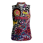 Personalised Demons AFL Celebrating 50 Years of Naidoc Women Sleeveless Polo Shirt NAIDOC Week 2025 Aboriginal