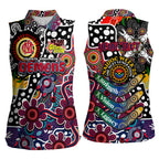 Personalised Demons AFL Celebrating 50 Years of Naidoc Women Sleeveless Polo Shirt NAIDOC Week 2025 Aboriginal