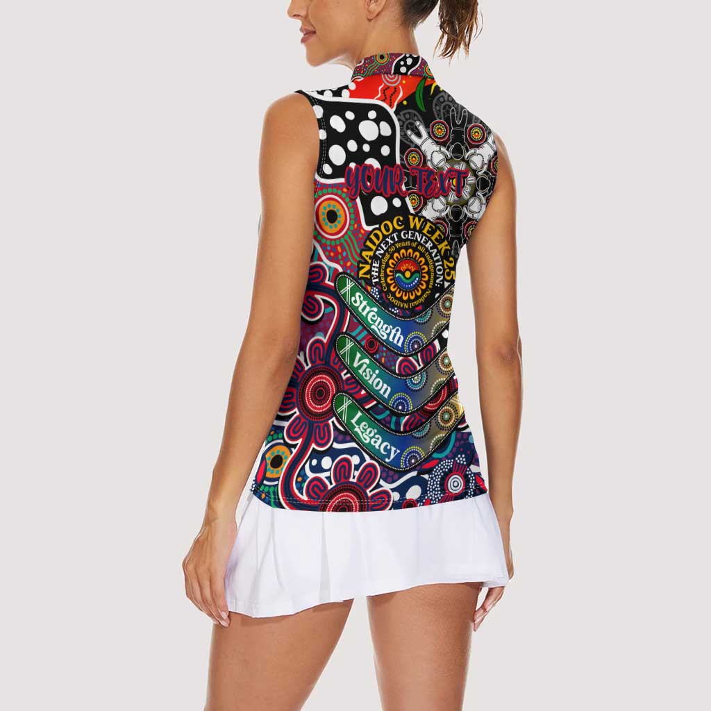 Personalised Demons AFL Celebrating 50 Years of Naidoc Women Sleeveless Polo Shirt NAIDOC Week 2025 Aboriginal