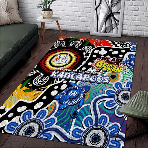 Kangaroos AFL Celebrating 50 Years of Naidoc Area Rug NAIDOC Week 2025 Aboriginal