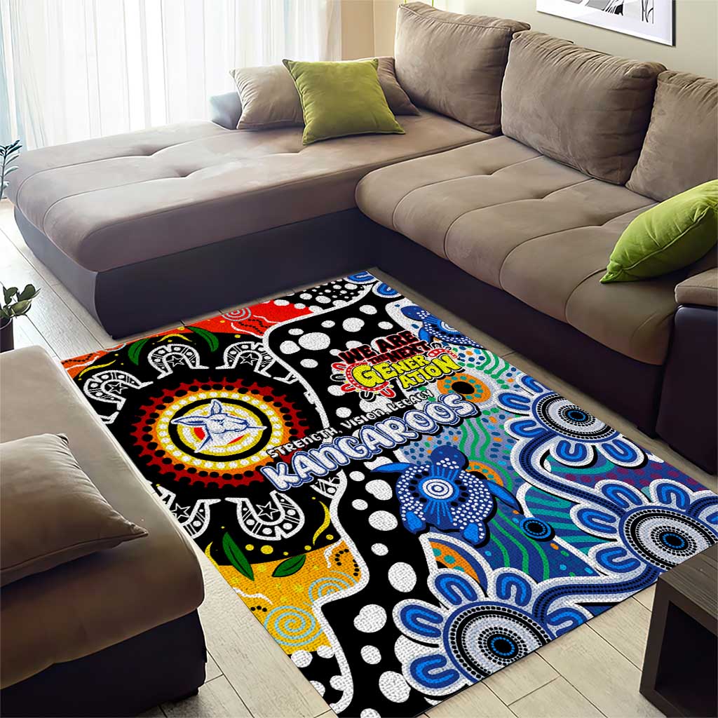 Kangaroos AFL Celebrating 50 Years of Naidoc Area Rug NAIDOC Week 2025 Aboriginal