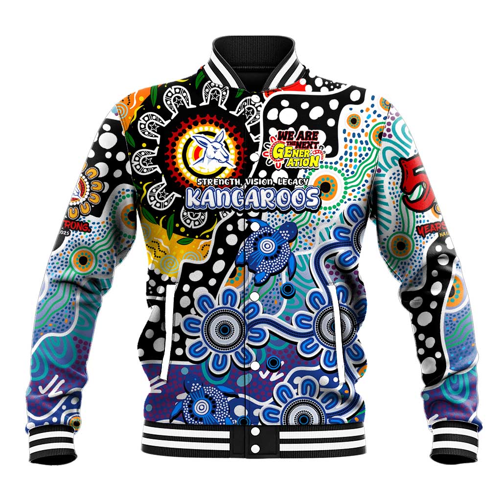 Personalised Kangaroos AFL Celebrating 50 Years of Naidoc Baseball Jacket NAIDOC Week 2025 Aboriginal