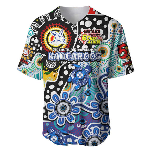 Personalised Kangaroos AFL Celebrating 50 Years of Naidoc Baseball Jersey NAIDOC Week 2025 Aboriginal