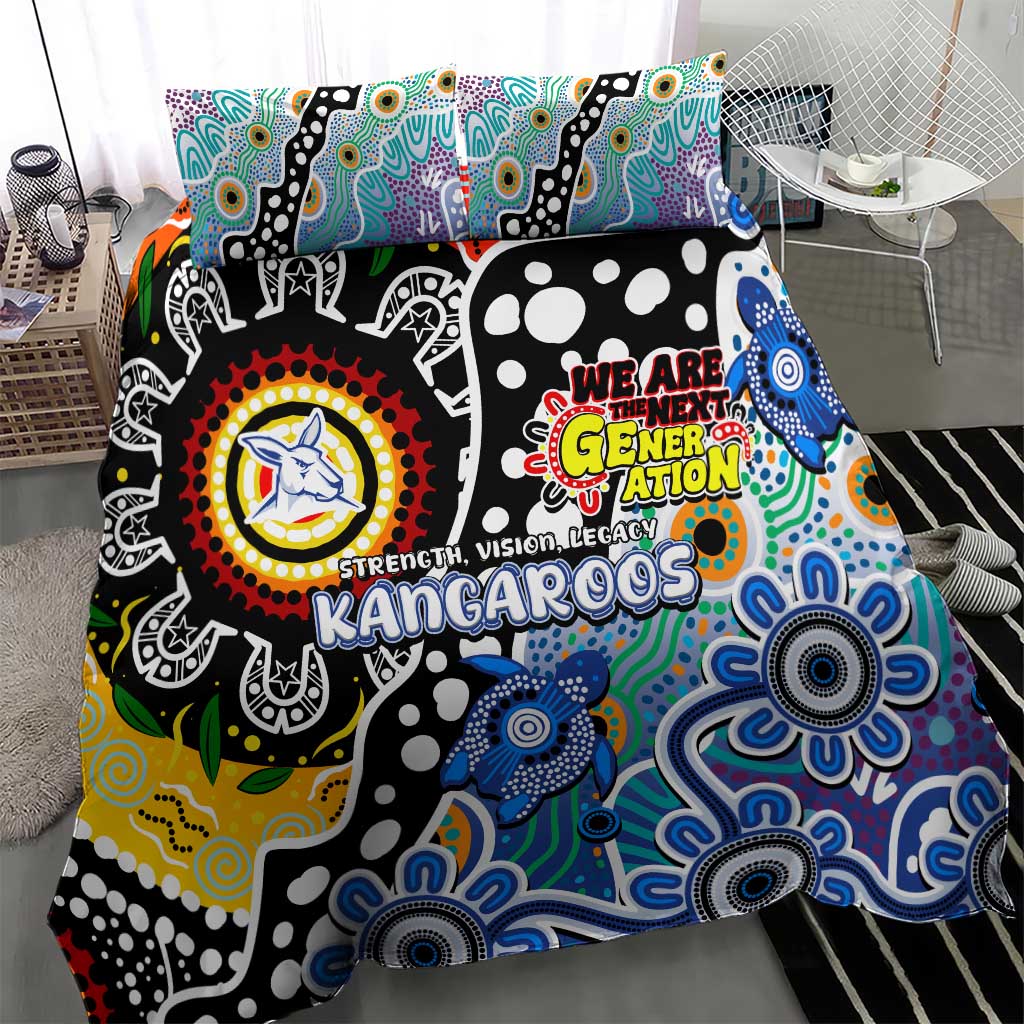 Kangaroos AFL Celebrating 50 Years of Naidoc Bedding Set NAIDOC Week 2025 Aboriginal