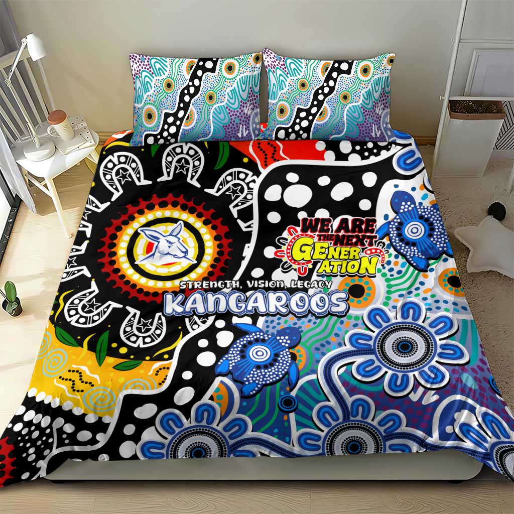 Kangaroos AFL Celebrating 50 Years of Naidoc Bedding Set NAIDOC Week 2025 Aboriginal