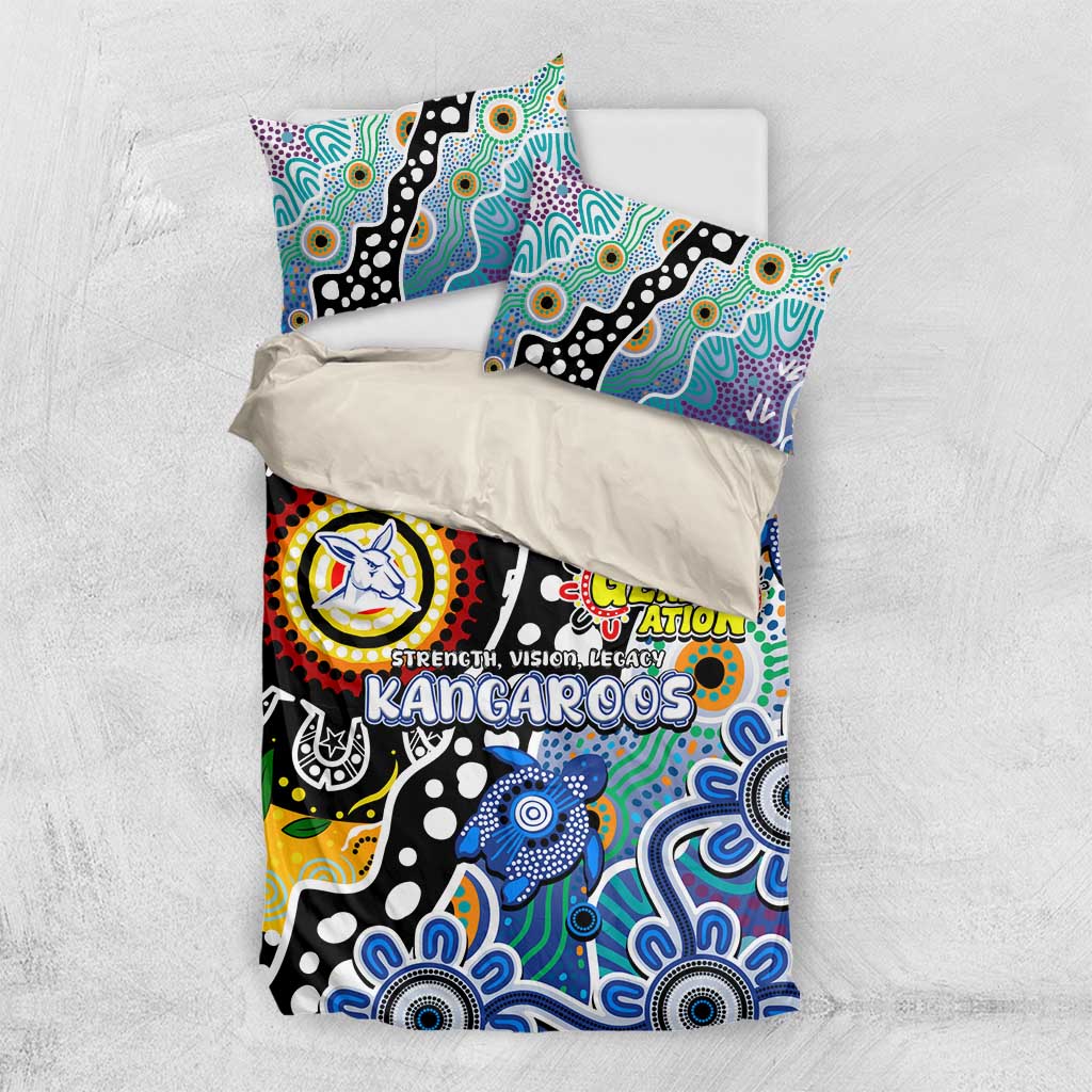 Kangaroos AFL Celebrating 50 Years of Naidoc Bedding Set NAIDOC Week 2025 Aboriginal