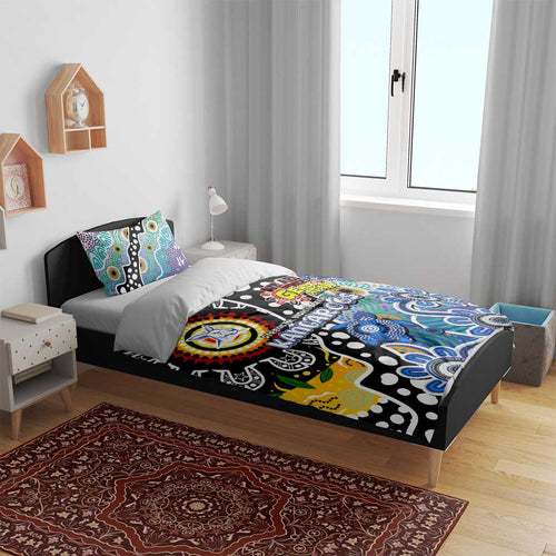 Kangaroos AFL Celebrating 50 Years of Naidoc Bedding Set NAIDOC Week 2025 Aboriginal