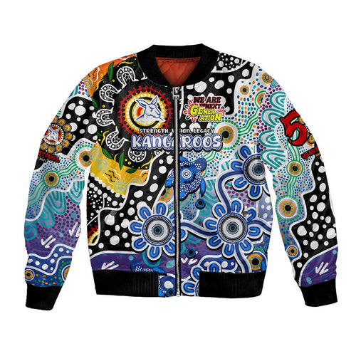 Personalised Kangaroos AFL Celebrating 50 Years of Naidoc Bomber Jacket NAIDOC Week 2025 Aboriginal
