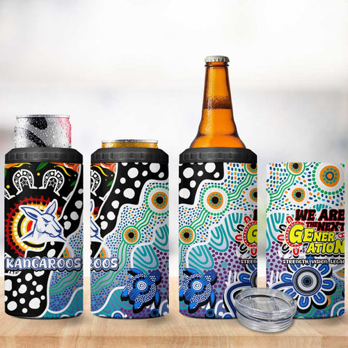 Kangaroos AFL Celebrating 50 Years of Naidoc 4 in 1 Can Cooler Tumbler NAIDOC Week 2025 Aboriginal