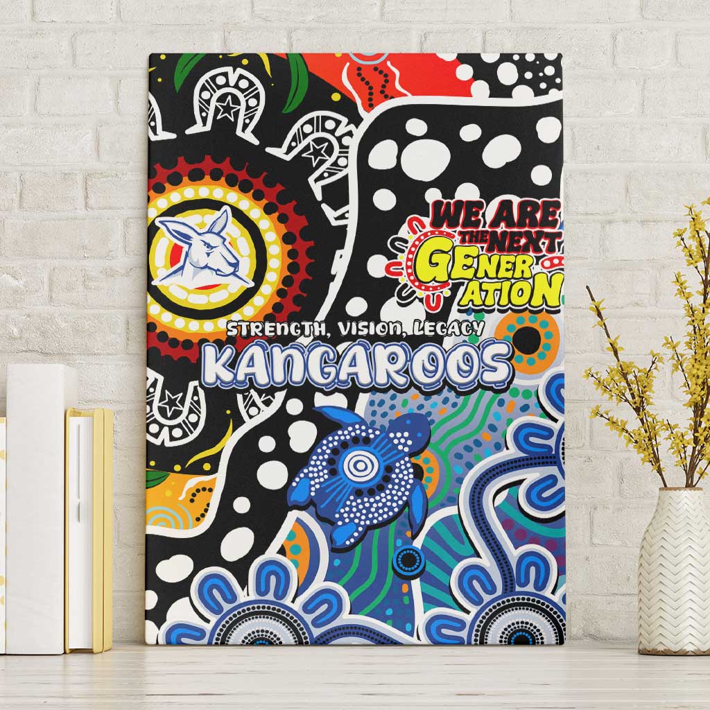 Kangaroos AFL Celebrating 50 Years of Naidoc Canvas Wall Art NAIDOC Week 2025 Aboriginal