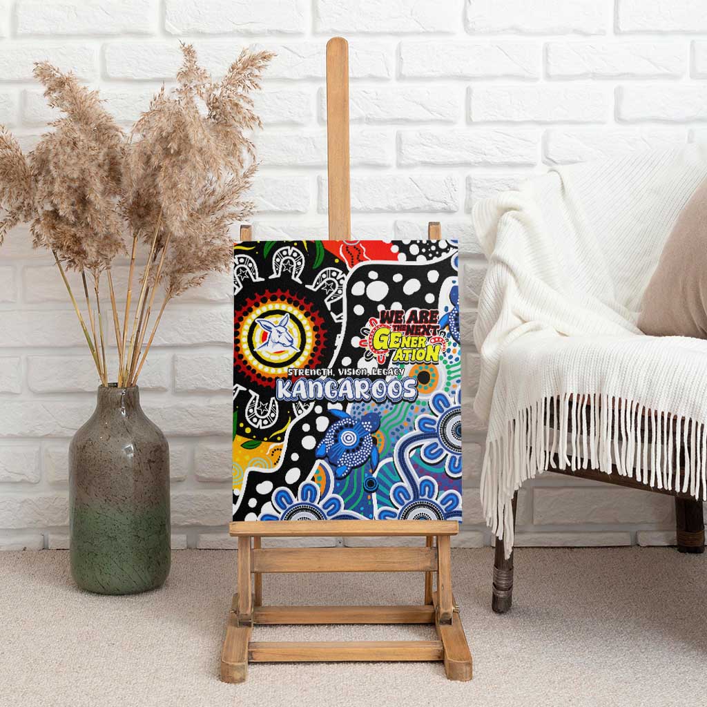 Kangaroos AFL Celebrating 50 Years of Naidoc Canvas Wall Art NAIDOC Week 2025 Aboriginal