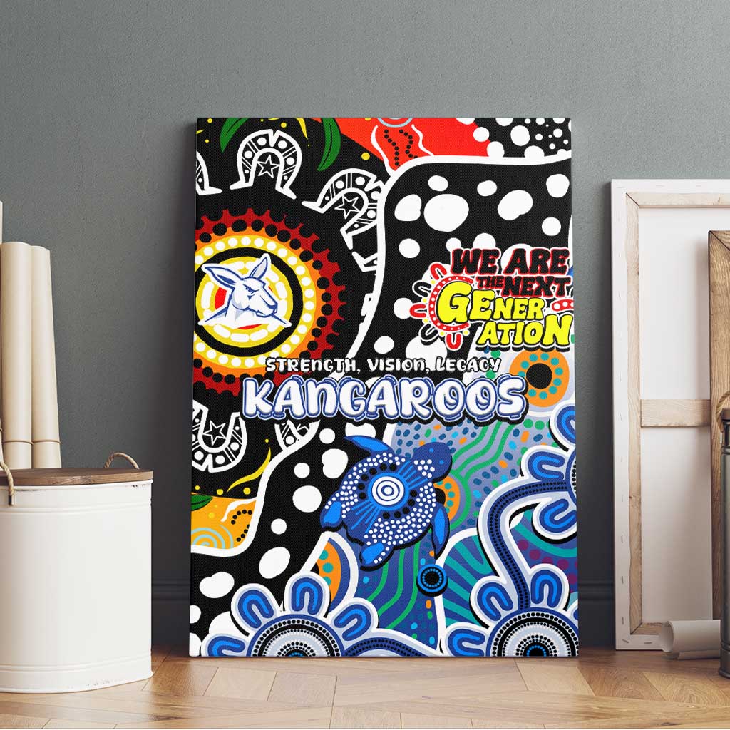 Kangaroos AFL Celebrating 50 Years of Naidoc Canvas Wall Art NAIDOC Week 2025 Aboriginal