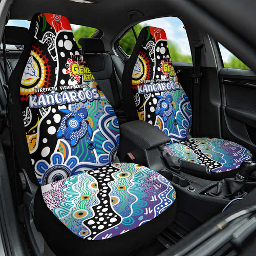 Kangaroos AFL Celebrating 50 Years of Naidoc Car Seat Cover NAIDOC Week 2025 Aboriginal