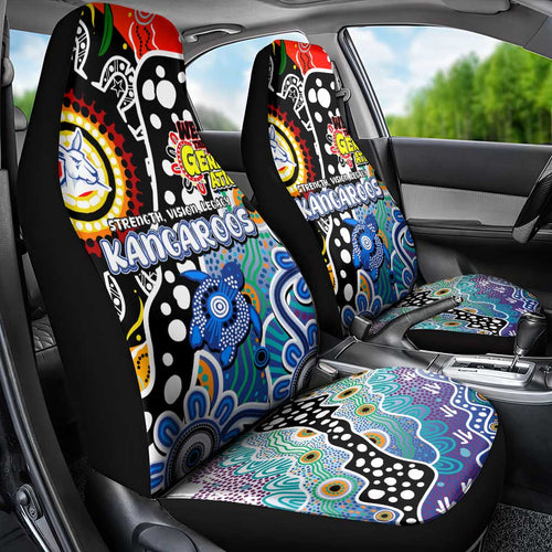 Kangaroos AFL Celebrating 50 Years of Naidoc Car Seat Cover NAIDOC Week 2025 Aboriginal