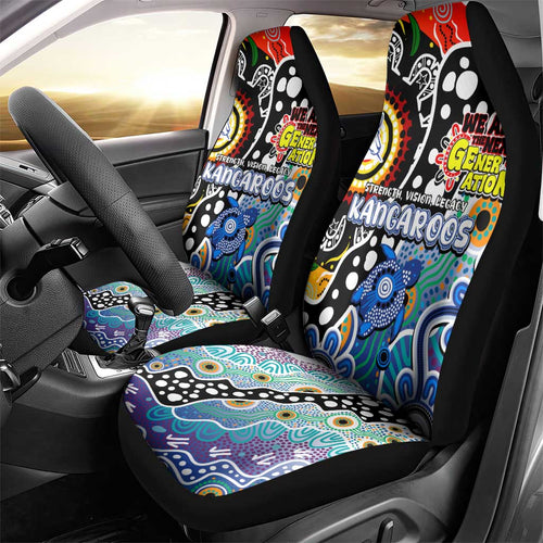 Kangaroos AFL Celebrating 50 Years of Naidoc Car Seat Cover NAIDOC Week 2025 Aboriginal