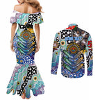 Personalised Kangaroos AFL Celebrating 50 Years of Naidoc Couples Matching Mermaid Dress and Long Sleeve Button Shirt NAIDOC Week 2025 Aboriginal