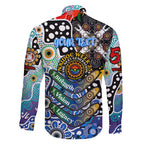 Personalised Kangaroos AFL Celebrating 50 Years of Naidoc Family Matching Long Sleeve Bodycon Dress and Hawaiian Shirt NAIDOC Week 2025 Aboriginal