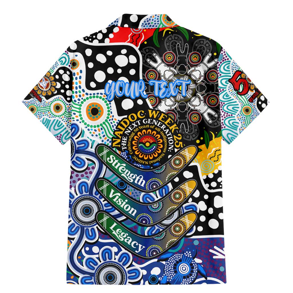 Personalised Kangaroos AFL Celebrating 50 Years of Naidoc Family Matching Mermaid Dress and Hawaiian Shirt NAIDOC Week 2025 Aboriginal