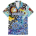 Personalised Kangaroos AFL Celebrating 50 Years of Naidoc Family Matching Puletasi and Hawaiian Shirt NAIDOC Week 2025 Aboriginal
