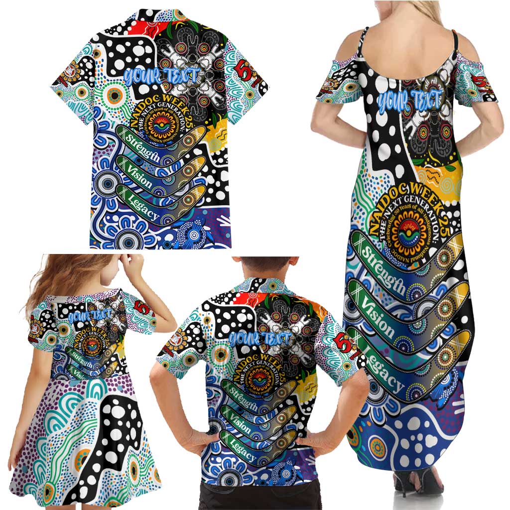 Personalised Kangaroos AFL Celebrating 50 Years of Naidoc Family Matching Summer Maxi Dress and Hawaiian Shirt NAIDOC Week 2025 Aboriginal