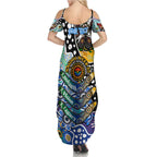 Personalised Kangaroos AFL Celebrating 50 Years of Naidoc Family Matching Summer Maxi Dress and Hawaiian Shirt NAIDOC Week 2025 Aboriginal