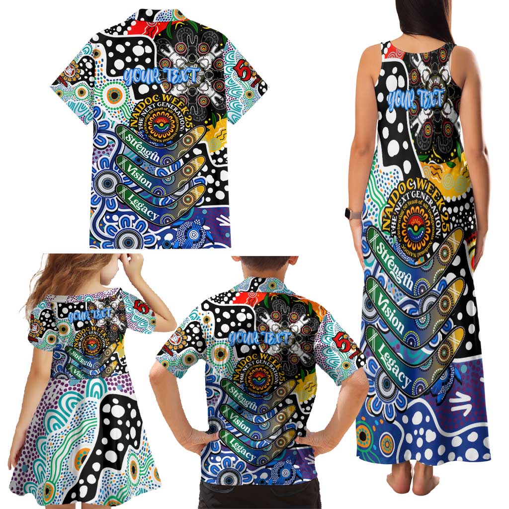 Personalised Kangaroos AFL Celebrating 50 Years of Naidoc Family Matching Tank Maxi Dress and Hawaiian Shirt NAIDOC Week 2025 Aboriginal