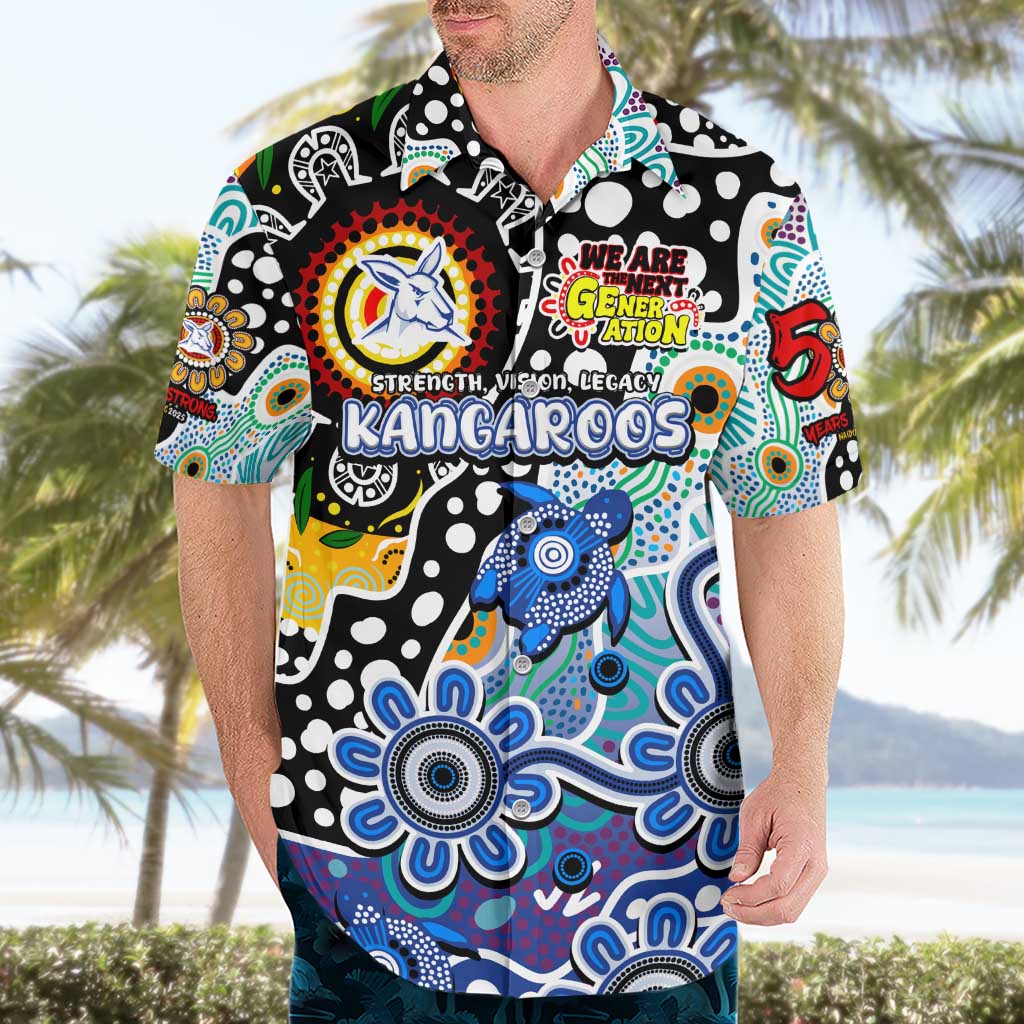 Personalised Kangaroos AFL Celebrating 50 Years of Naidoc Hawaiian Shirt NAIDOC Week 2025 Aboriginal