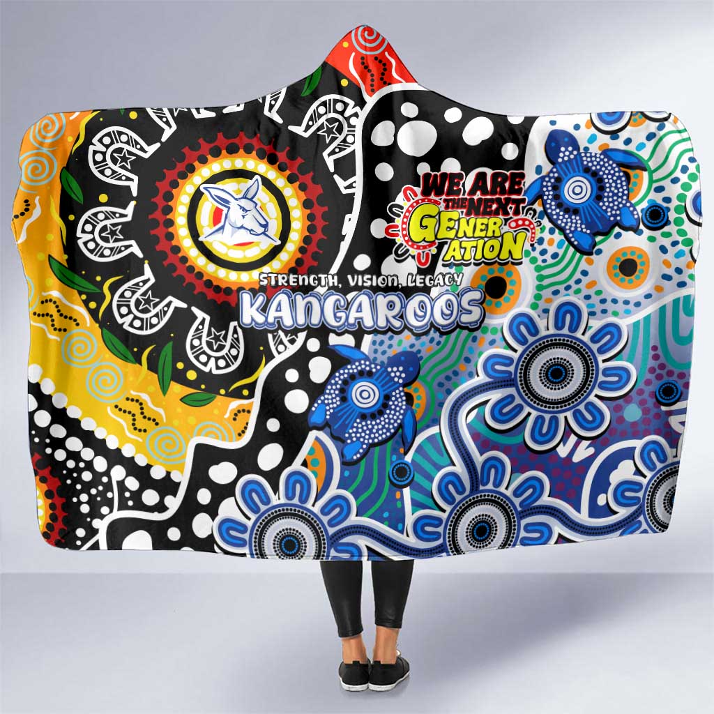 Kangaroos AFL Celebrating 50 Years of Naidoc Hooded Blanket NAIDOC Week 2025 Aboriginal