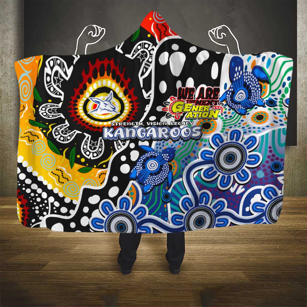 Kangaroos AFL Celebrating 50 Years of Naidoc Hooded Blanket NAIDOC Week 2025 Aboriginal