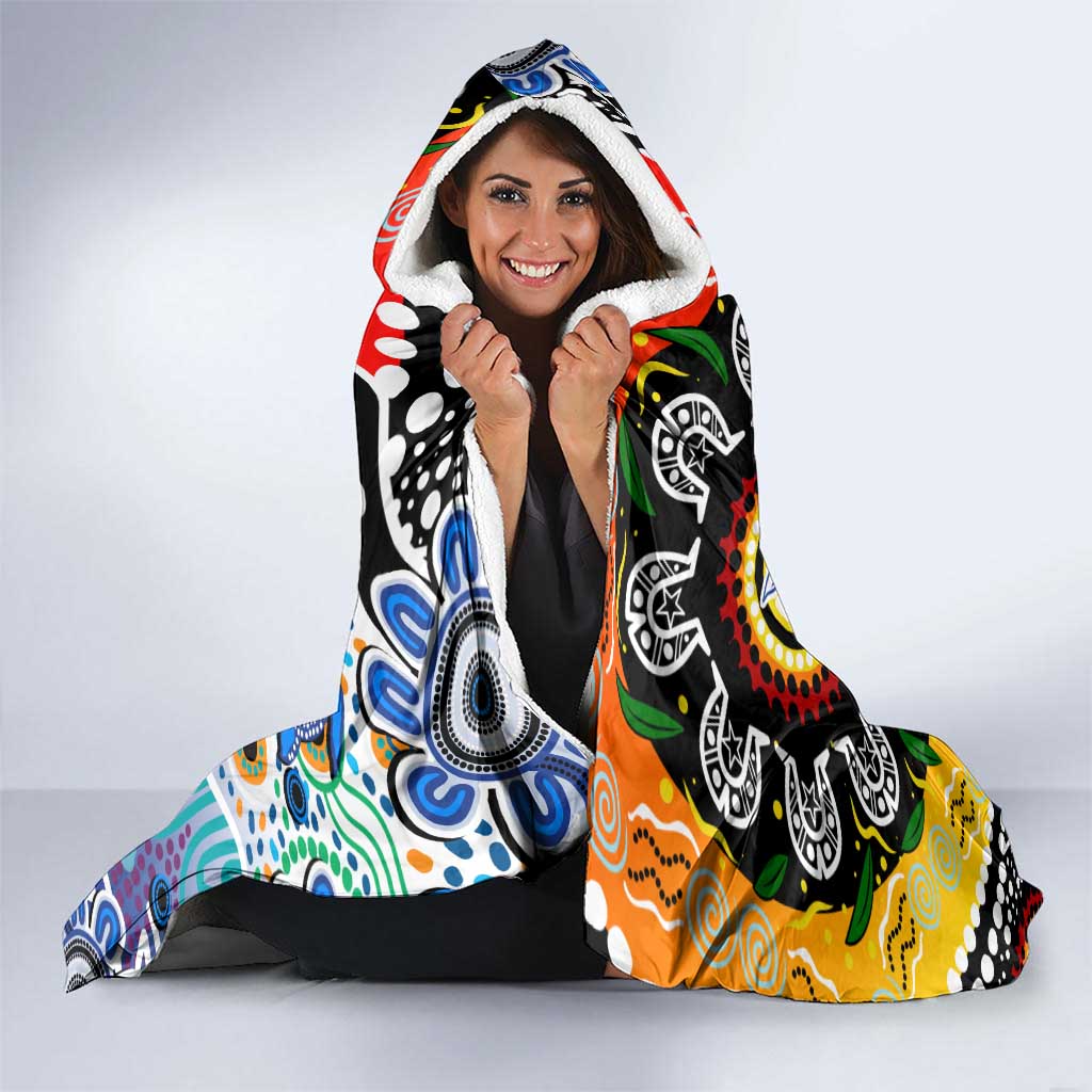 Kangaroos AFL Celebrating 50 Years of Naidoc Hooded Blanket NAIDOC Week 2025 Aboriginal