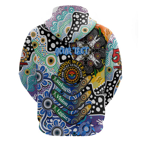 Personalised Kangaroos AFL Celebrating 50 Years of Naidoc Hoodie NAIDOC Week 2025 Aboriginal