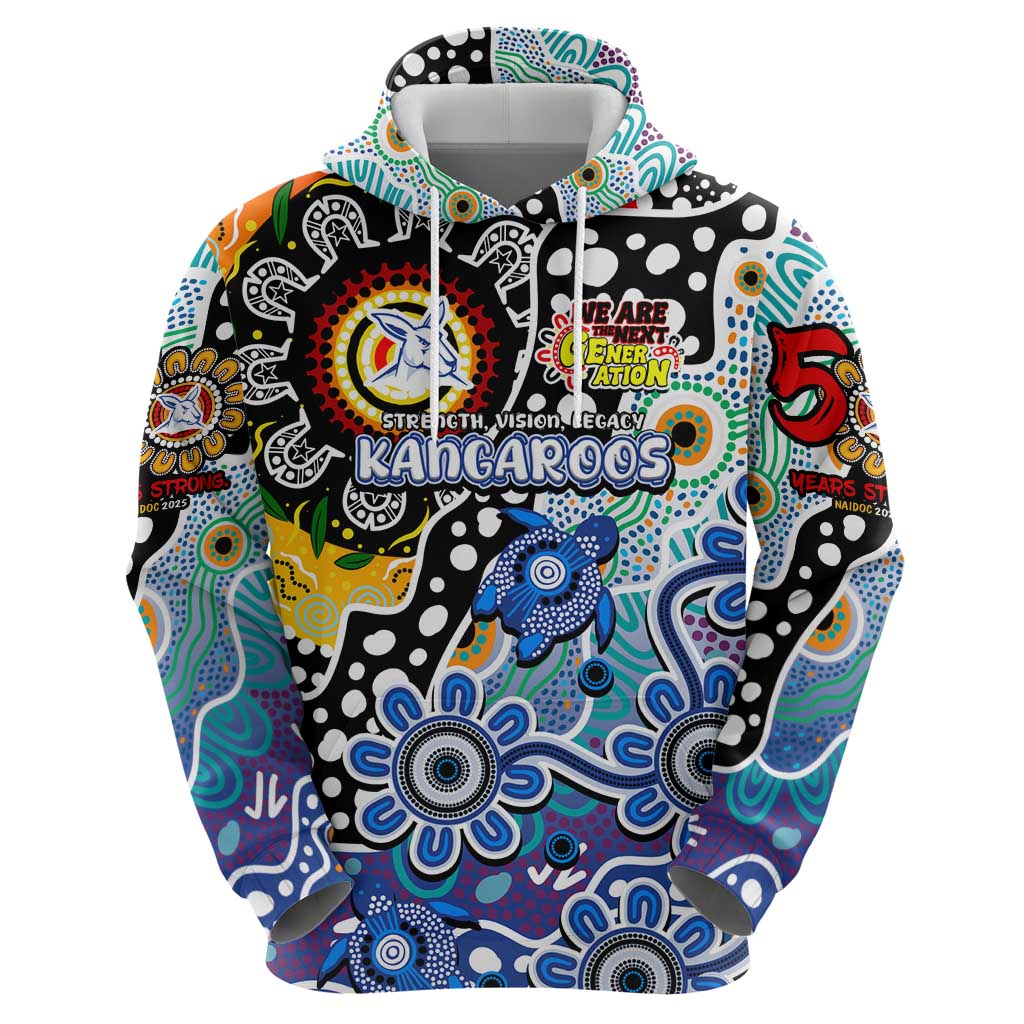 Personalised Kangaroos AFL Celebrating 50 Years of Naidoc Hoodie NAIDOC Week 2025 Aboriginal