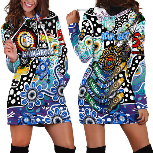 Personalised Kangaroos AFL Celebrating 50 Years of Naidoc Hoodie Dress NAIDOC Week 2025 Aboriginal