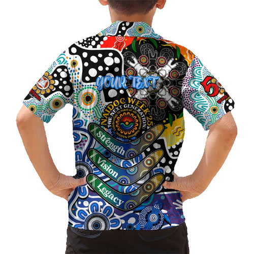 Personalised Kangaroos AFL Celebrating 50 Years of Naidoc Kid Hawaiian Shirt NAIDOC Week 2025 Aboriginal