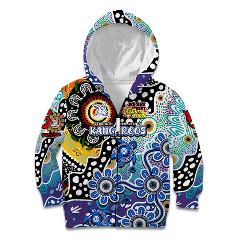 Personalised Kangaroos AFL Celebrating 50 Years of Naidoc Kid Hoodie NAIDOC Week 2025 Aboriginal