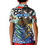 Personalised Kangaroos AFL Celebrating 50 Years of Naidoc Kid Polo Shirt NAIDOC Week 2025 Aboriginal