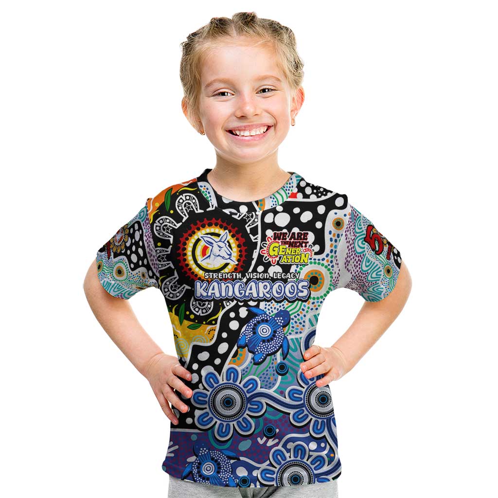 Personalised Kangaroos AFL Celebrating 50 Years of Naidoc Kid T Shirt NAIDOC Week 2025 Aboriginal