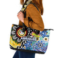 Kangaroos AFL Celebrating 50 Years of Naidoc Leather Tote Bag NAIDOC Week 2025 Aboriginal