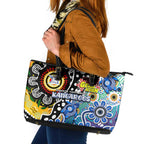 Kangaroos AFL Celebrating 50 Years of Naidoc Leather Tote Bag NAIDOC Week 2025 Aboriginal