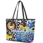 Kangaroos AFL Celebrating 50 Years of Naidoc Leather Tote Bag NAIDOC Week 2025 Aboriginal