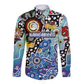 Personalised Kangaroos AFL Celebrating 50 Years of Naidoc Long Sleeve Button Shirt NAIDOC Week 2025 Aboriginal