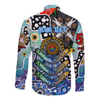 Personalised Kangaroos AFL Celebrating 50 Years of Naidoc Long Sleeve Button Shirt NAIDOC Week 2025 Aboriginal