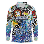 Personalised Kangaroos AFL Celebrating 50 Years of Naidoc Long Sleeve Polo Shirt NAIDOC Week 2025 Aboriginal