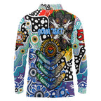 Personalised Kangaroos AFL Celebrating 50 Years of Naidoc Long Sleeve Polo Shirt NAIDOC Week 2025 Aboriginal