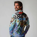 Personalised Kangaroos AFL Celebrating 50 Years of Naidoc Long Sleeve Polo Shirt NAIDOC Week 2025 Aboriginal