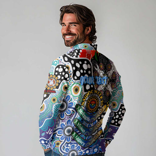 Personalised Kangaroos AFL Celebrating 50 Years of Naidoc Long Sleeve Polo Shirt NAIDOC Week 2025 Aboriginal
