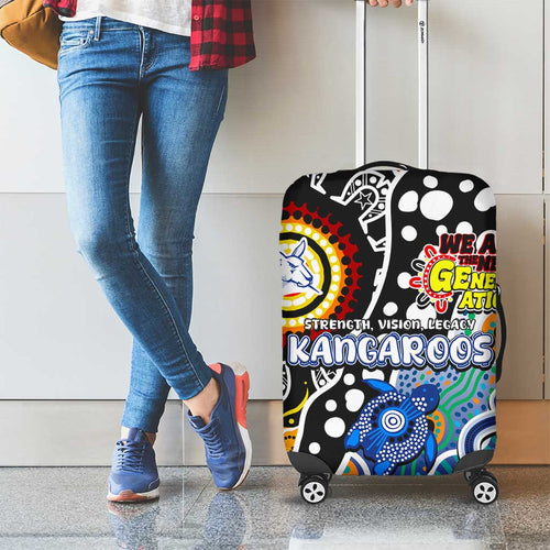 Kangaroos AFL Celebrating 50 Years of Naidoc Luggage Cover NAIDOC Week 2025 Aboriginal