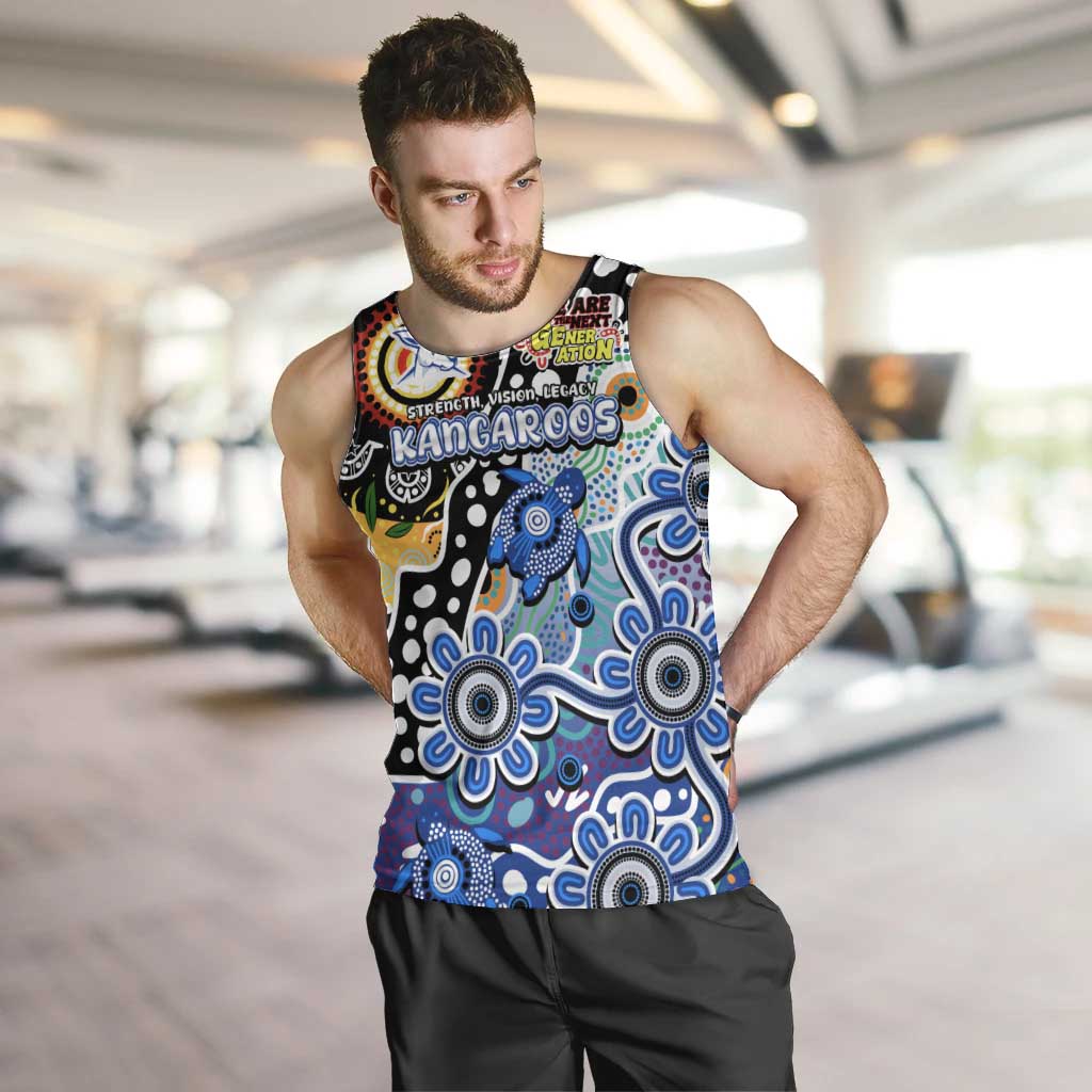 Personalised Kangaroos AFL Celebrating 50 Years of Naidoc Men Tank Top NAIDOC Week 2025 Aboriginal